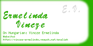 ermelinda vincze business card